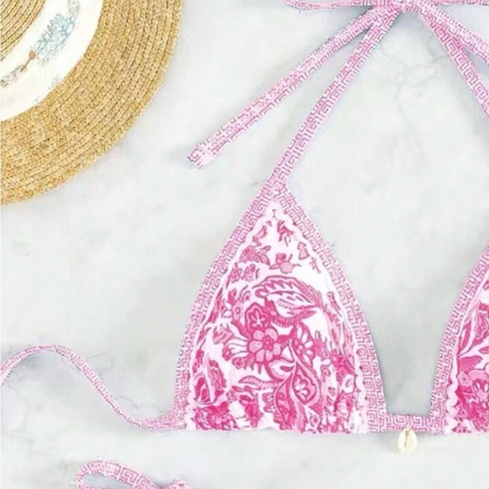 Pink Patterned Bikini Set - Picture 3 of 4